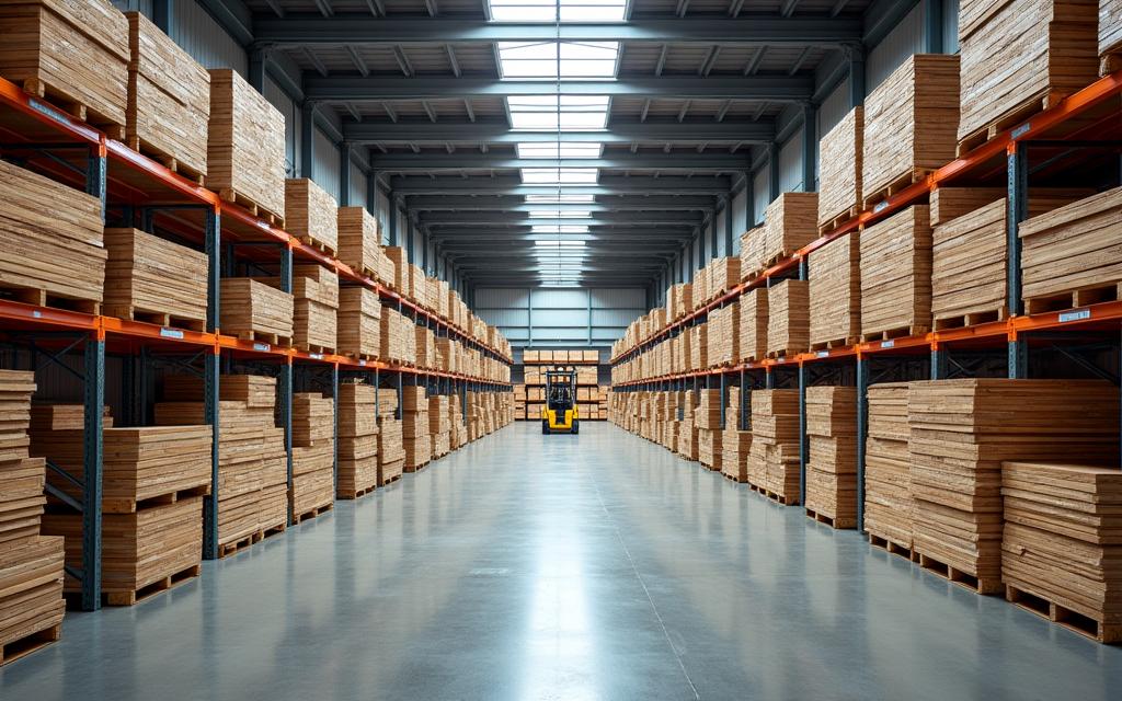 Byggematerialer lager med bredt utvalg