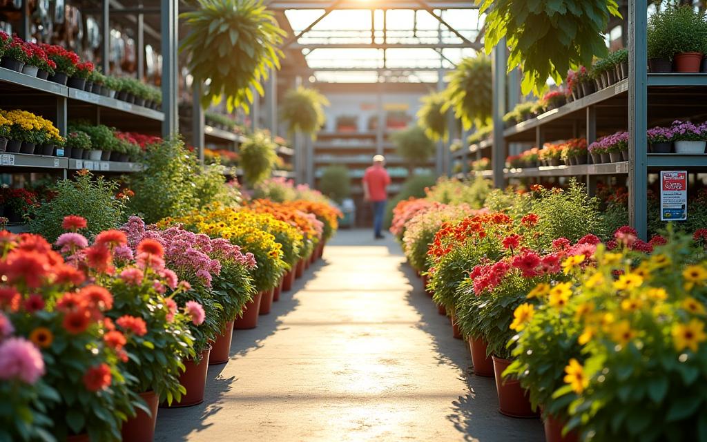 Hagesenter med planter og sesongvarer
